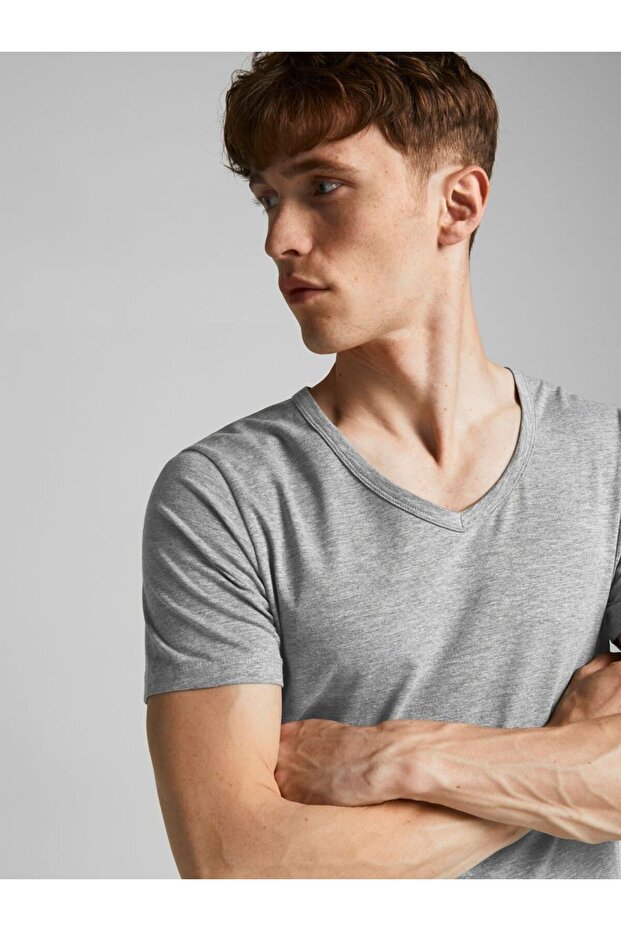 T-Shirt Basic V yaka - 8