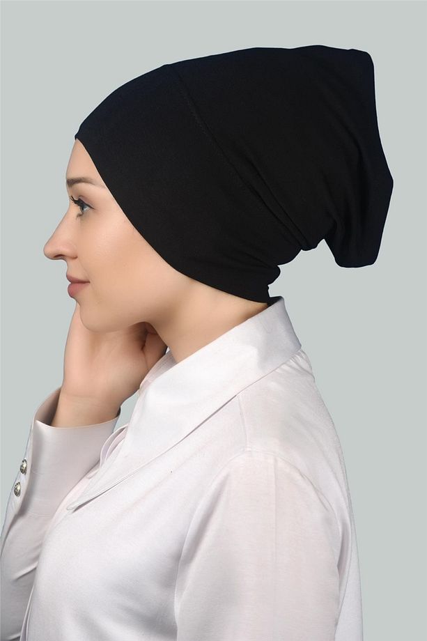 Hazır Pratik Geçmeli Uzun Boru Tesettür Bonesi - 3