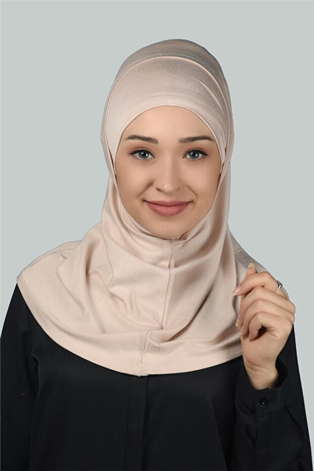 Set of Two Practical Scarf Ready Turban and Hijab Hijab Cap - Powder