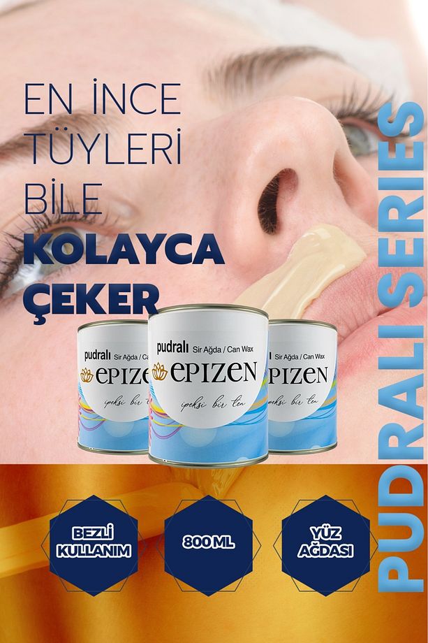 Pudralı Hassas Ciltler İçin Sir Ağda 800ml - 3