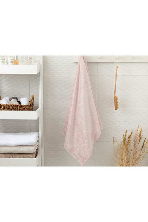 Leafy Bambu Banyo Havlusu 70x140 Cm Pudra Pembe - 1