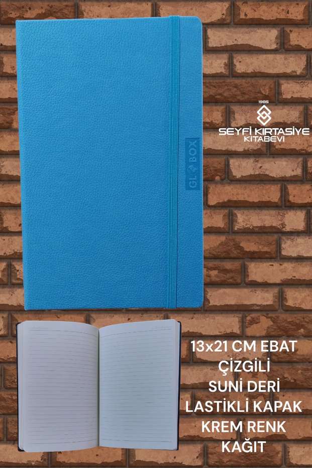 STRIPED 96 SHEETS 13X21 CM CANNON LEATHER RUBBER COVER Memo BOOK CREAM COLOR PAPER