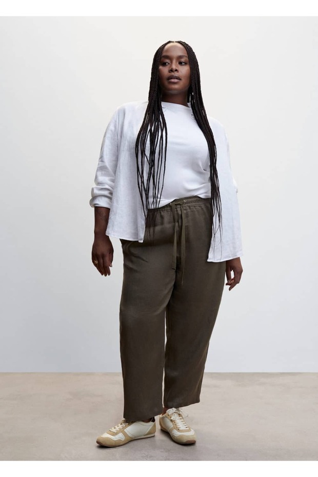 Keten Jogger Pantolon - 8