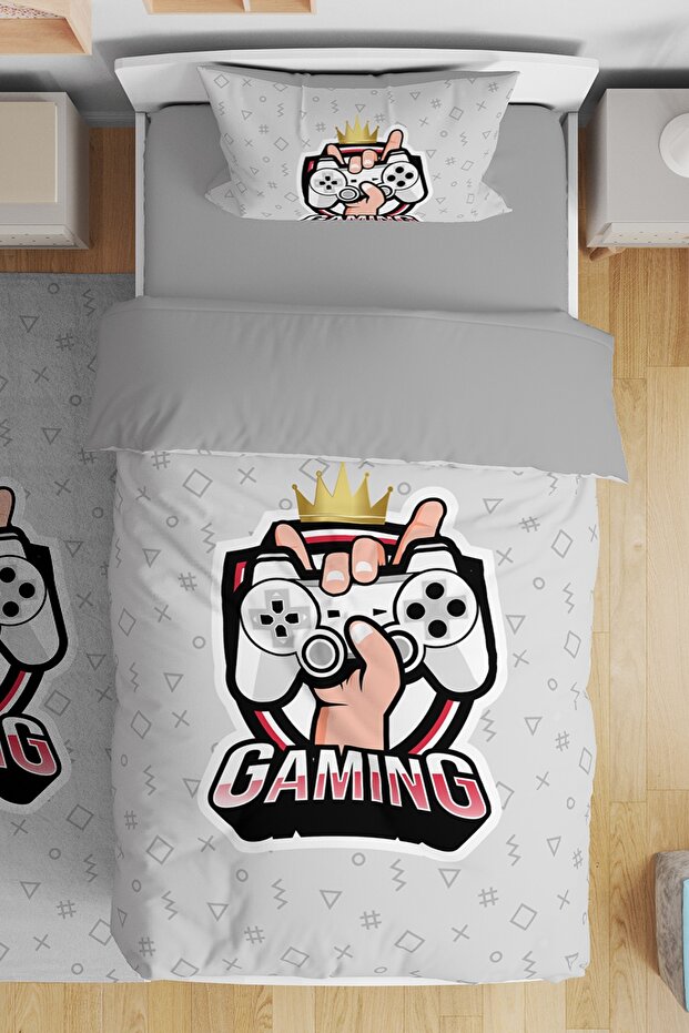 Gamer Gamer 8 Patterned Single Baby Kids Bedding Set