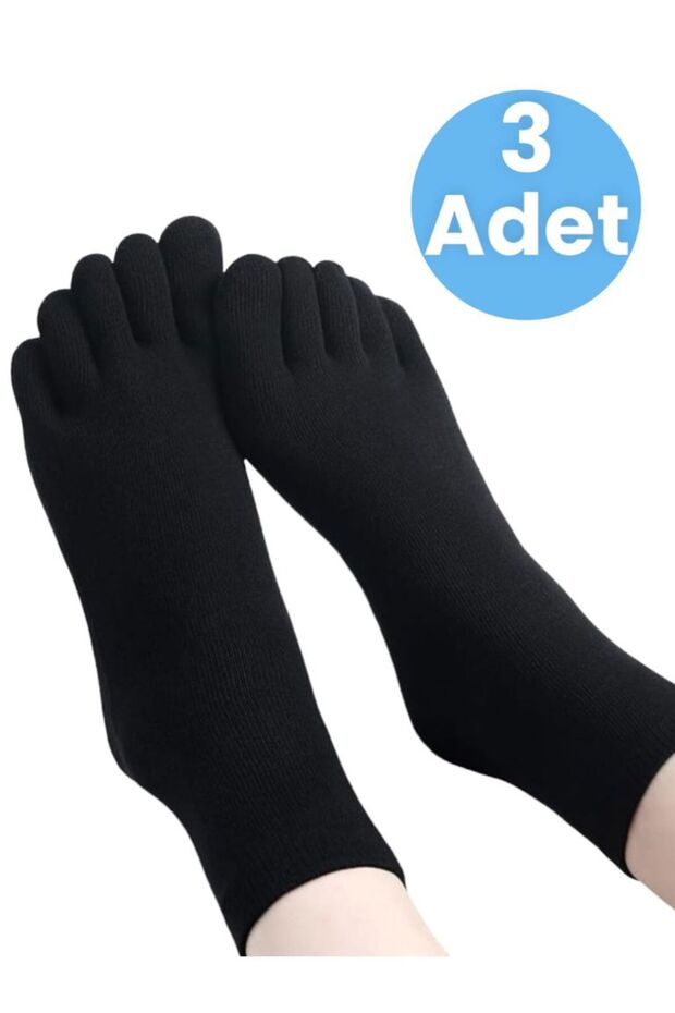 Women's 3-Piece Antibacterial Bamboo Finger Socks, Number 36-44