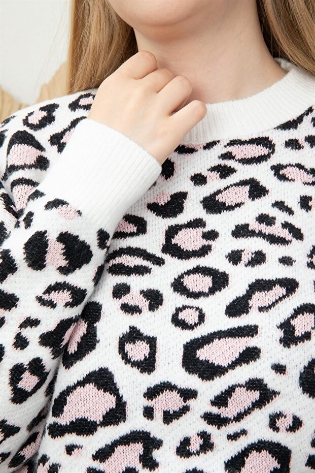 Pembe Leopar Desen Kazak - 3