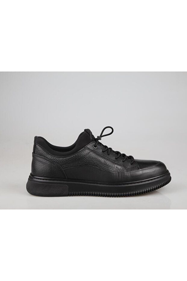 3k1232 Genuine Leather Black Men's Casual Shoes