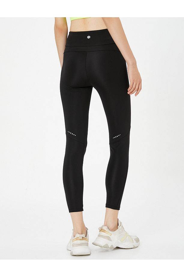 Spor Tayt Basic Yüksek Bel Crop Paça - 4