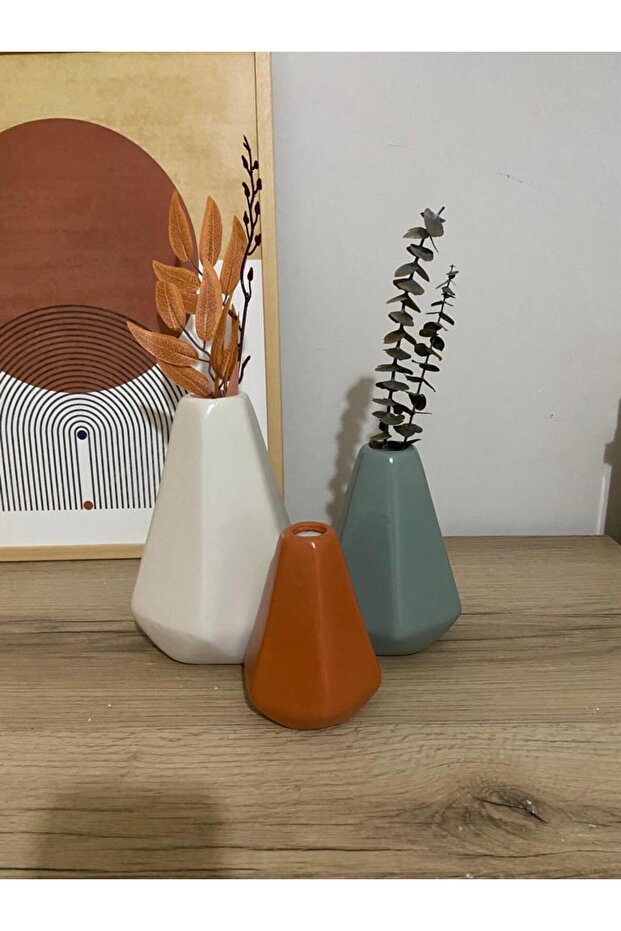 Seramik vazo üçlü set - 1