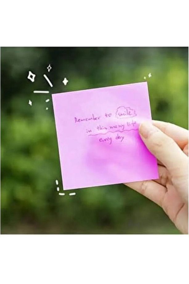 Şeffaf Yapışkanlı Kare Postit 50 Yaprak Pembe - 2
