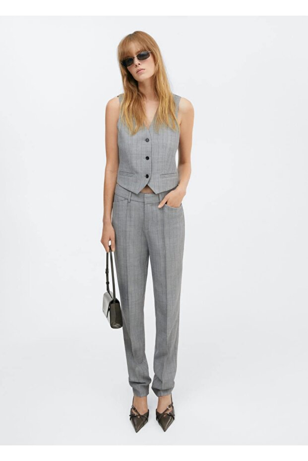 İnce çizgili yelek - 2