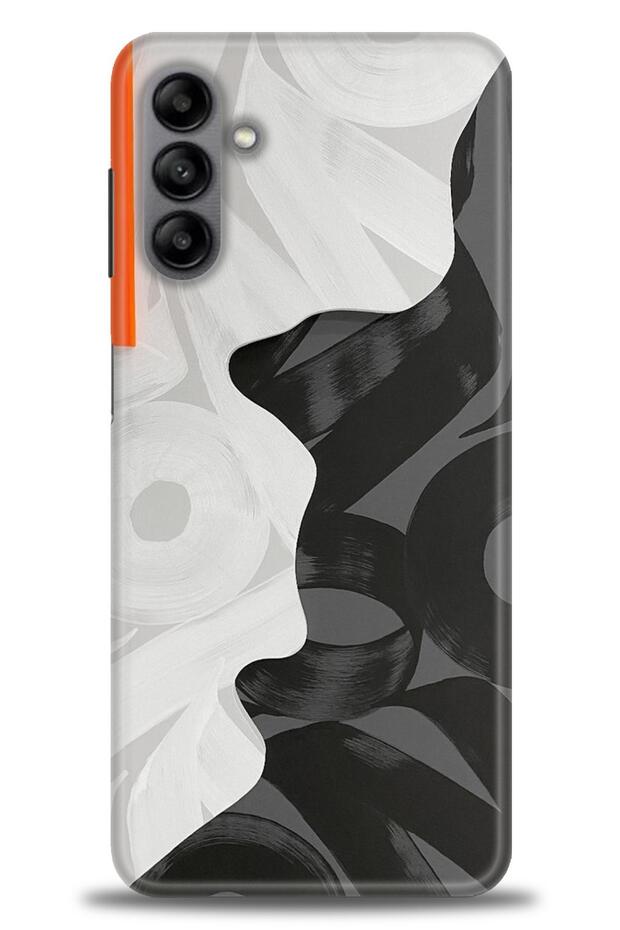 Case for Samsung Galaxy A04S Case Hd Printed Case-Orange Line + Full Screen Protector