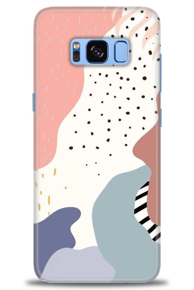 Samsung Galaxy S8 Case HD Printed Case - Leaves and Speckles + Full Screen Protector