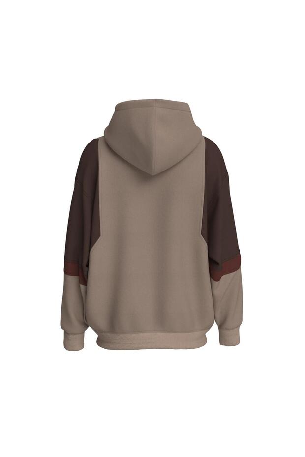 Oversize Unisex Patchwork Hoodie - 3