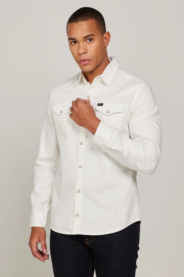 Regular Fit Ekru Erkek %100 Pamuk Gömlek L232380102 - 1