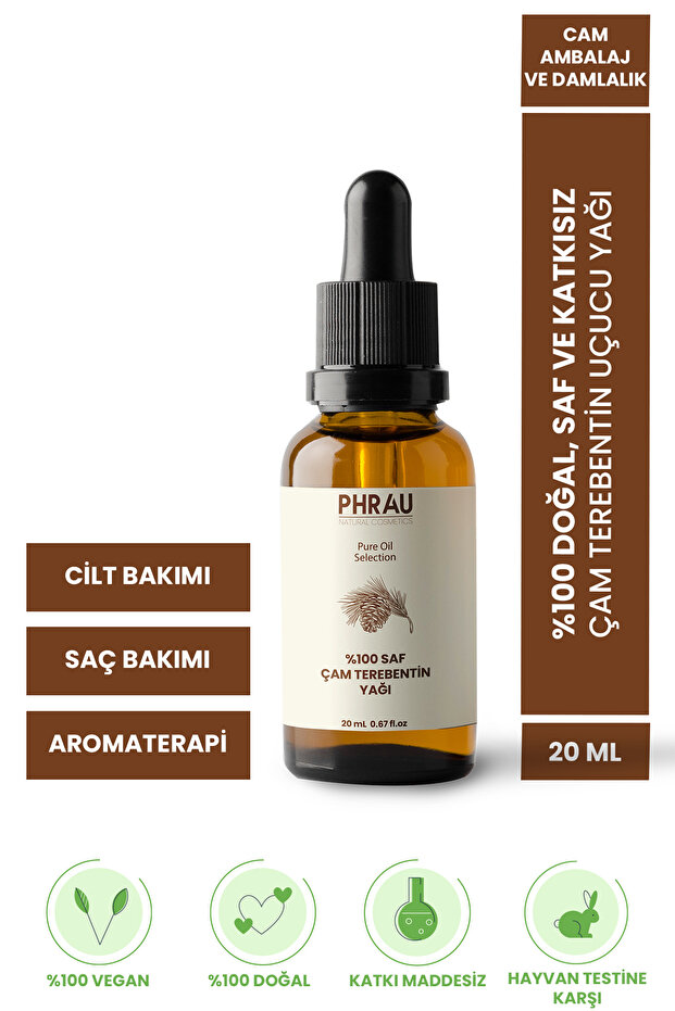 100% Pure and Natural Pine Turpentine Essential Oil 20 ml