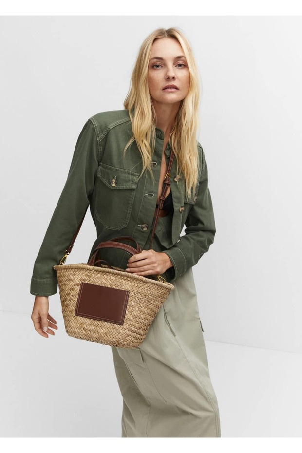 Doğal elyaf hasır çanta - 2