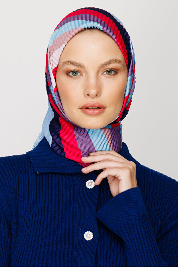 وشاح بطيات بنمط لافندر أكرا - 2