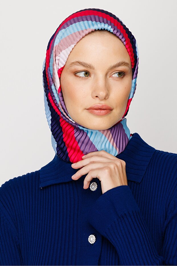 وشاح بطيات بنمط لافندر أكرا - 6