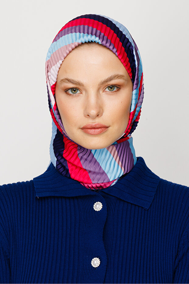 وشاح بطيات بنمط لافندر أكرا - 7