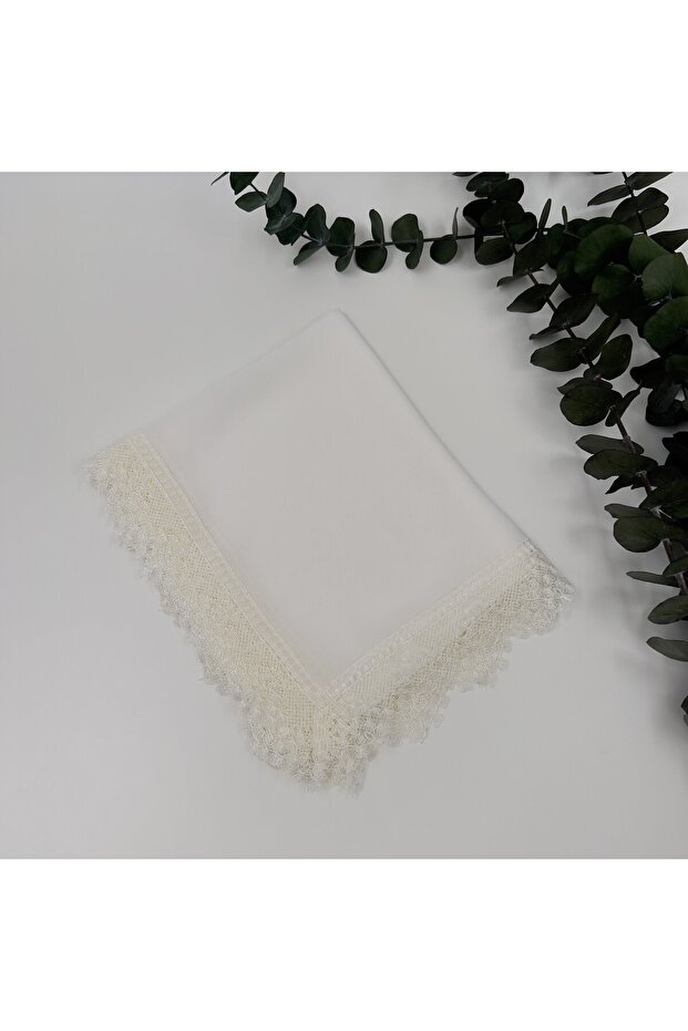 Woman Mother Chiffon Lace Needle Lace Hijab Prayer Mevlit Cover (Mevlit-circumcision-hajj-umrah)