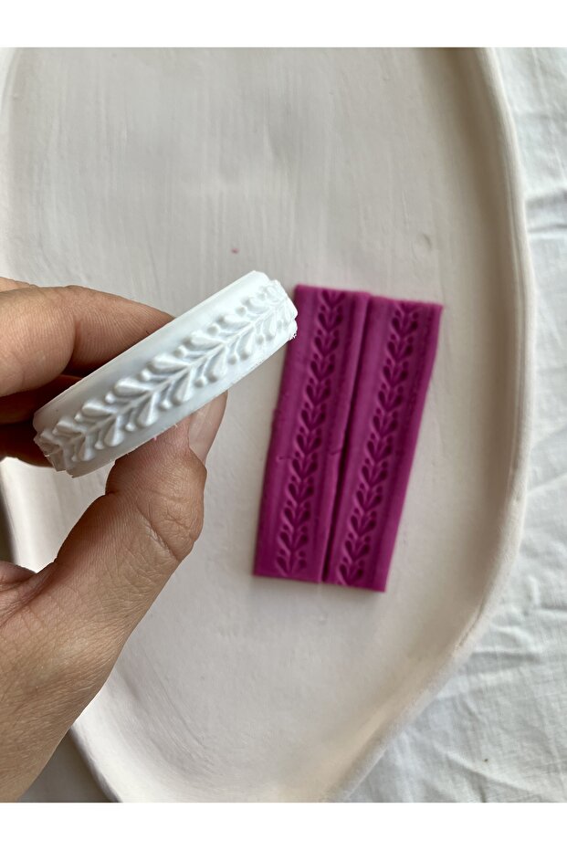 Floral Patterned Polymer Clay Texture Roll / Ceramic Mud Pattern Roll - 2