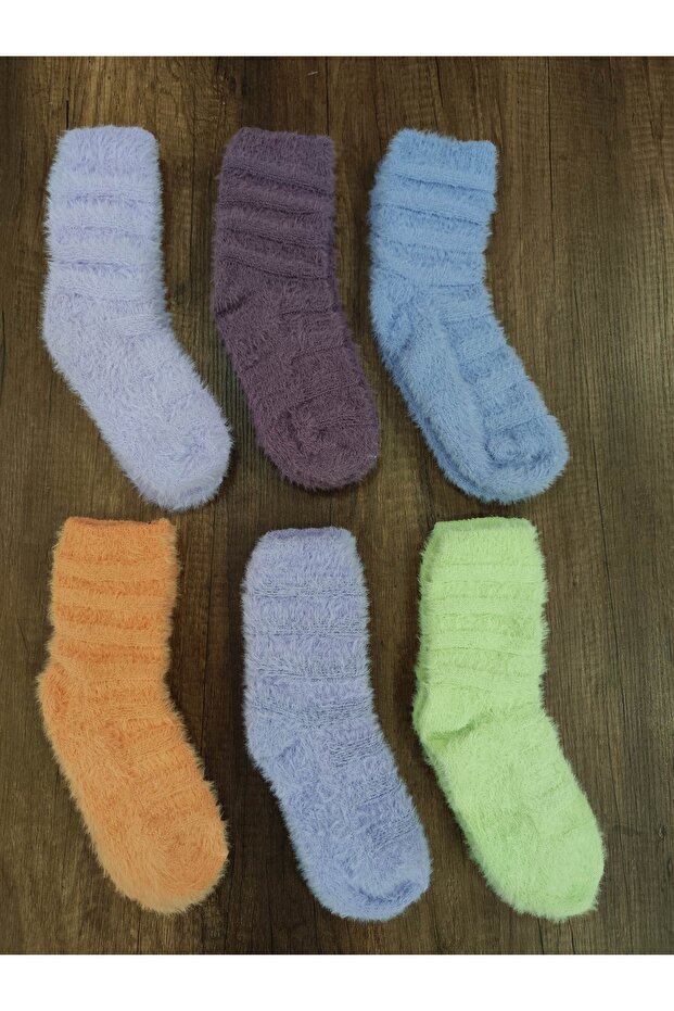 عبوة من 6 جوارب شتوية من القطيفة - 1