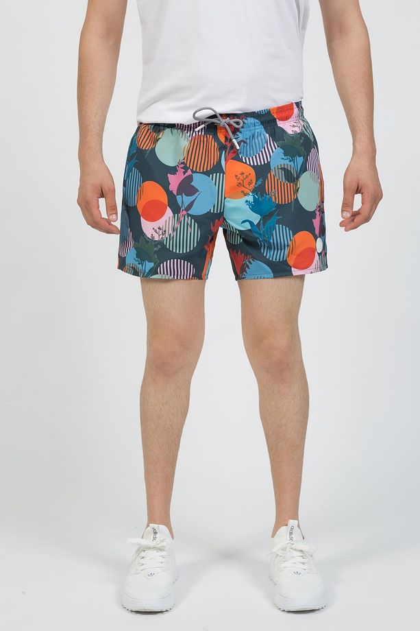 Erkek Desenli Swim Şort - 1