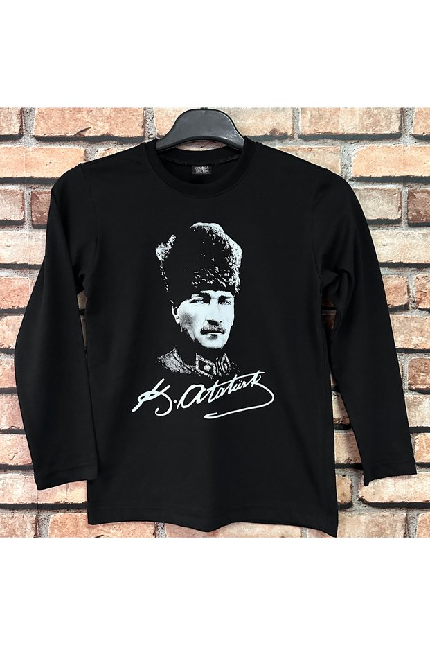 Atatürk 10 November 100th anniversary of the Republic 1881 1938 Printed Black T-shirt Mustafa Kemal Children's T-Shirt