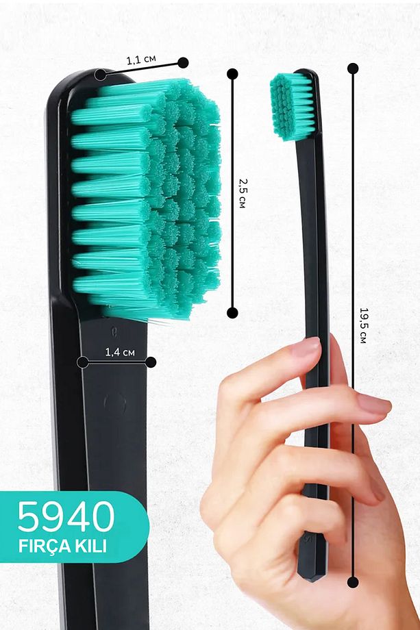 Rocs Pro Black 5940 Adet Kıl Içeren Soft Diş Fırçası - 4 'lü Avantajlı Set - 3