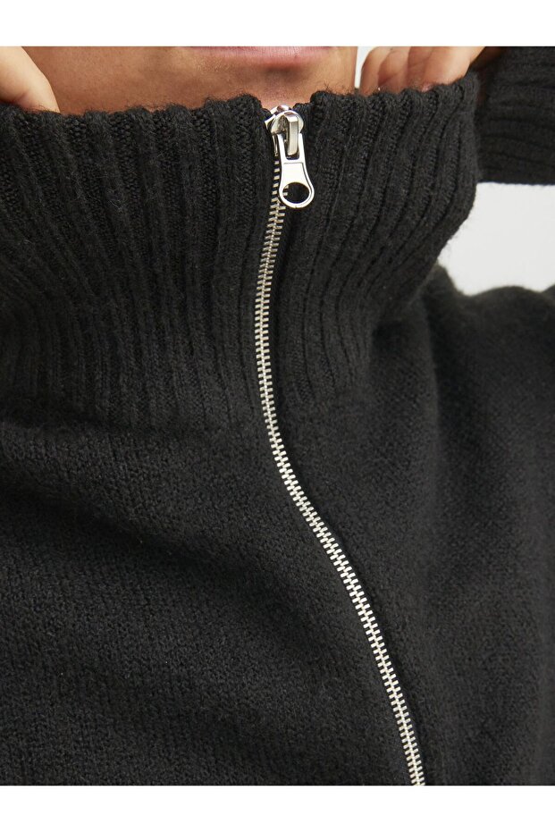 Strickpullover Halbreißverschluss - 6