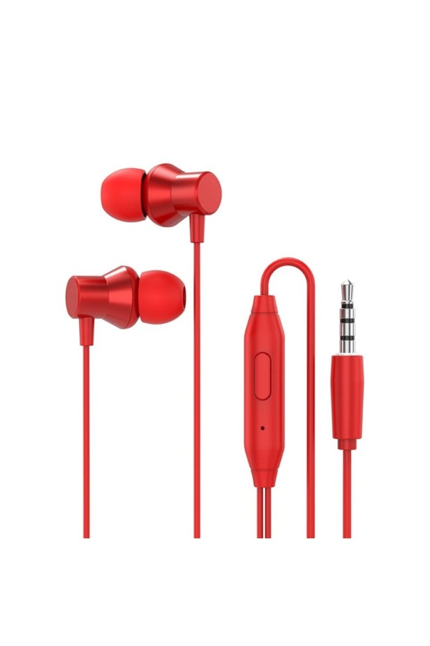 Lenovo HF130 Mikrofonlu Kulak İçi Kulaklık Kırmızı Uyumlu - 1