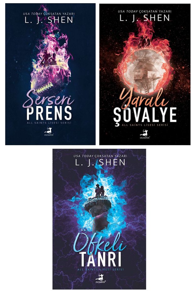 3 Books / All Saints Lisesi Serisi (Serseri Prens - Yaralı Şövalye - Öfkeli Tanrı)