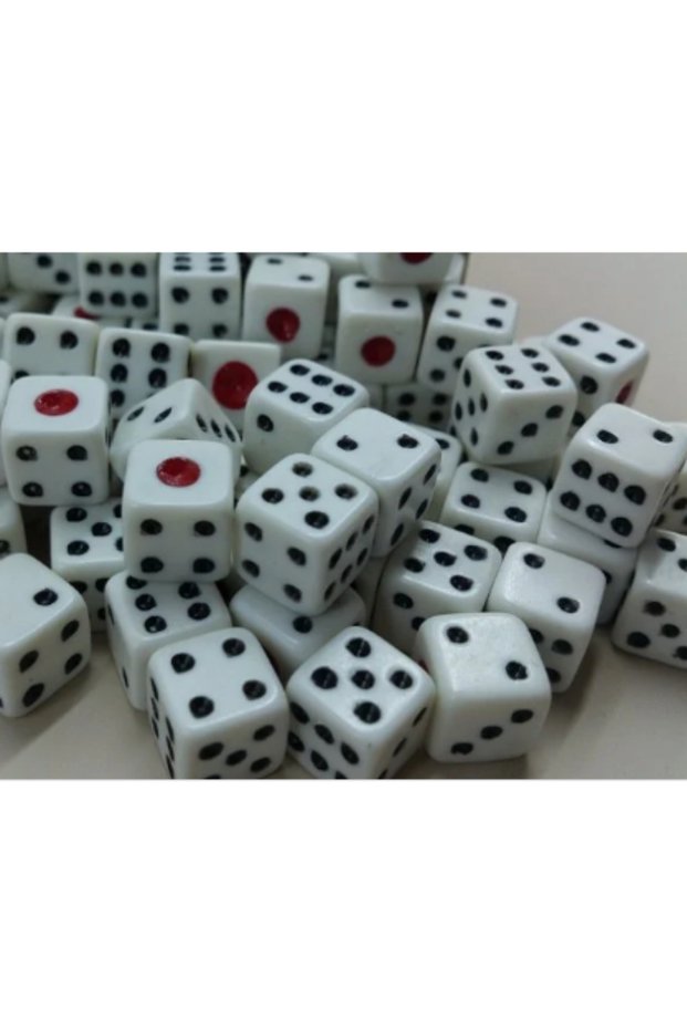 Quality 10 Pieces Backgammon Dice Red Dot 8mm Barbut Dice 5 PAIRS