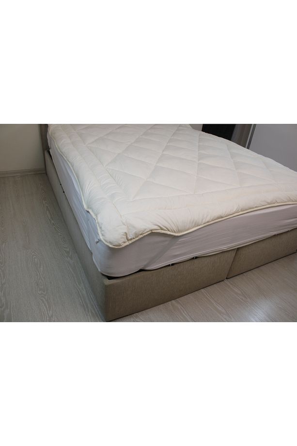 Çift Kişilik Yün Alez&ped Yıkanabilir Lastikli %100 Doğal Yün Dış Kumaş %100 Pamuk Koku Yapmaz - 3