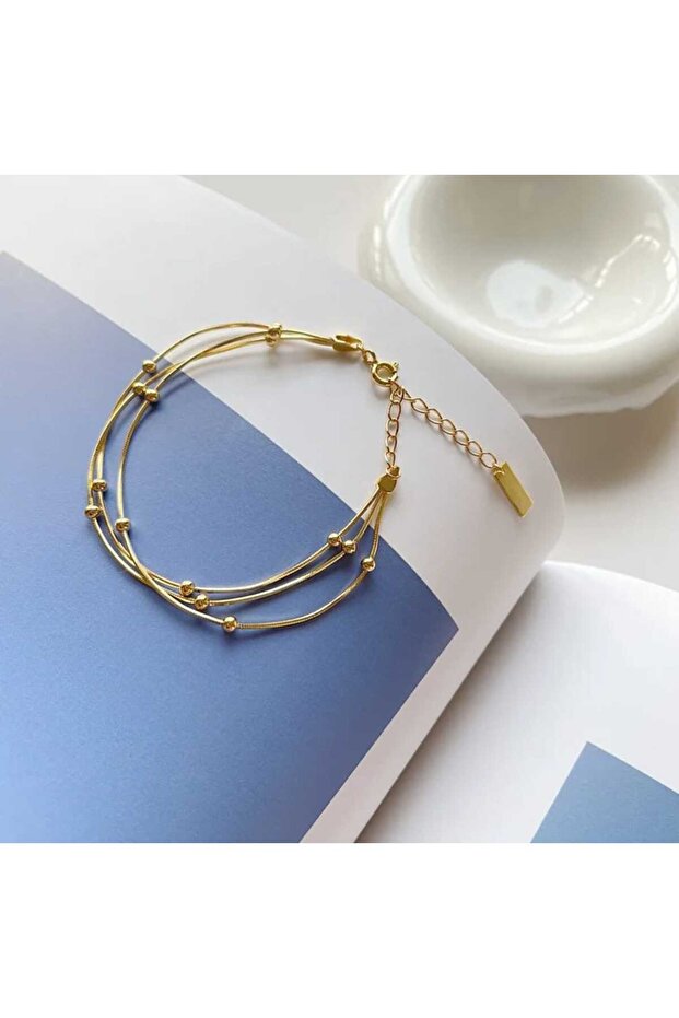 Stainless Steel 3 Layers Dorica Bulk Bracelet 2 mm 18.5 cm