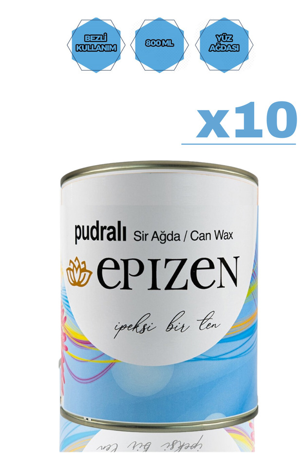 10 Adet Pudralı Sir Ağda Konserve Kutu 800G - 1