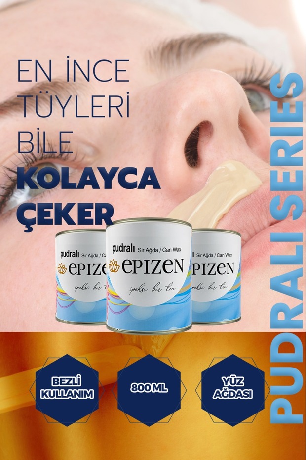 10 Adet Pudralı Sir Ağda Konserve Kutu 800G - 2