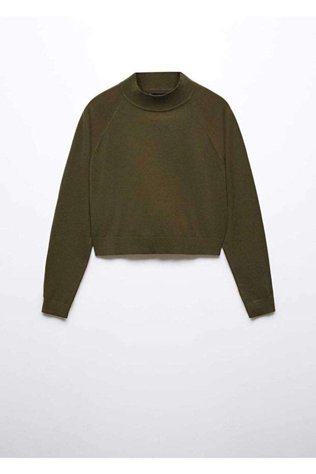 Kurzer Pullover mit Perkins-Kragen - 3