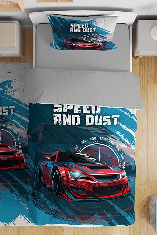 Car 14 Patterned Single Baby Kids Bedding Set