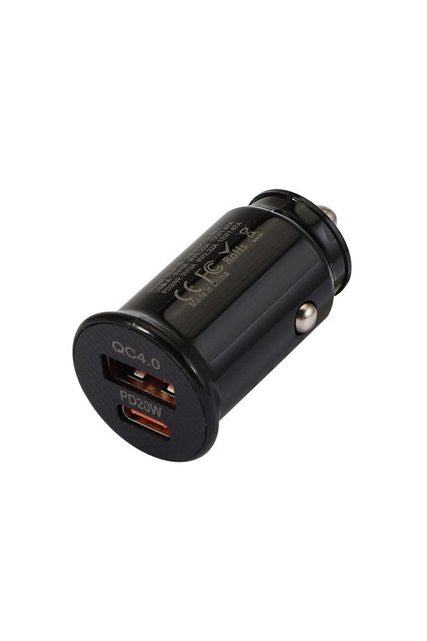 TE-P10 USB Ve Type-c Çıkışlı Araç İçi Çakmaklık Hızlı Şarj Başlığı SİYAH - 3