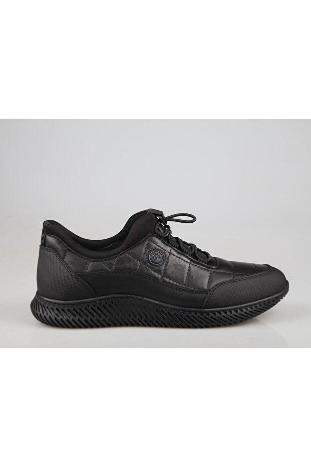 3k0690 Genuine Leather Black Men's Casual Shoes