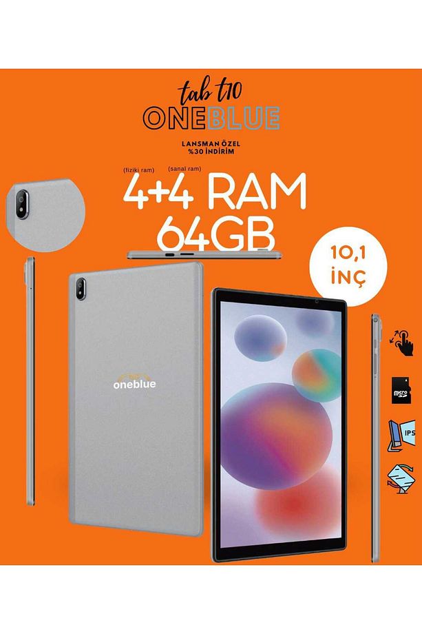 t10 Tablet 64GB 4+4 Ram 10,1 - 3