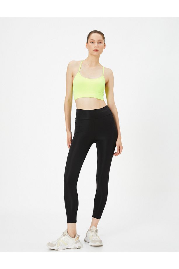 Spor Tayt Basic Yüksek Bel Crop Paça - 2