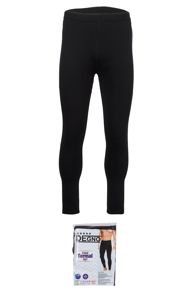 Men's Economical Flexible Winter Black Thermal Tights Underwear