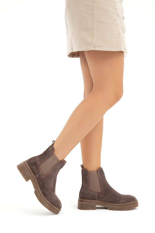 Women's Genuine Leather Casual Boots 928 46102 Bn Boots Ayk Sk22/23