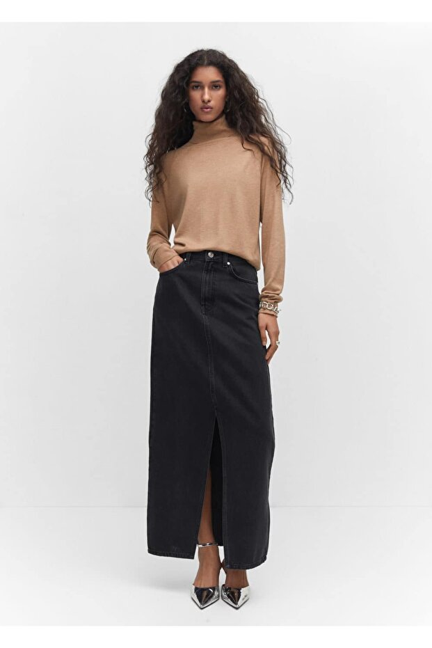 İnce triko boğazlı kazak - 2