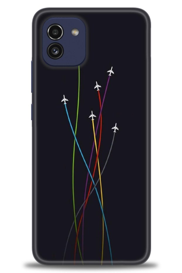 Case for Samsung Galaxy A03 Case Hd Printed Case - Airplanes + Full Screen Protector