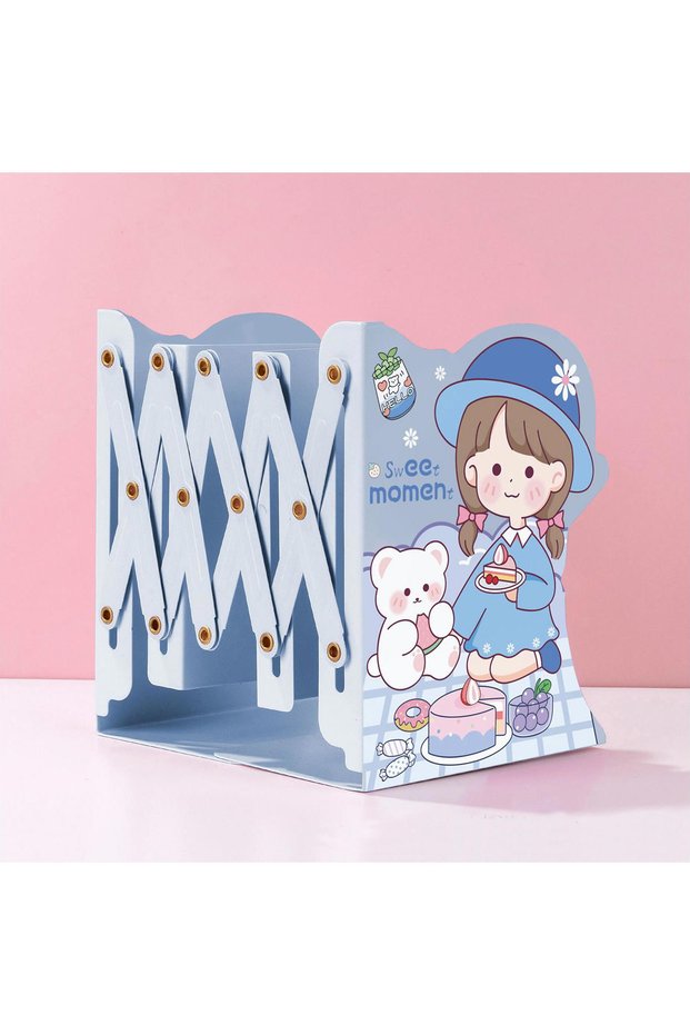 Desktop Book Holder Girl in Hat - With Pen Holder