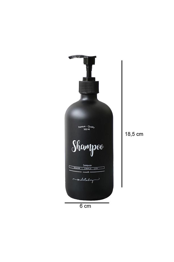 Siyah Cam Şampuan Şişesi - 500 Ml (shampoo) - 2